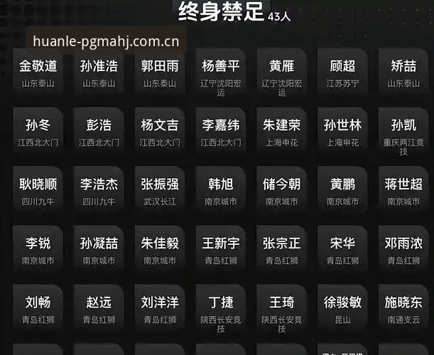 足协禁足名单的严惩力度对比：终身禁赛与5年处罚如何抉择？从PG麻将胡了视角看中国足球的“大清洗”